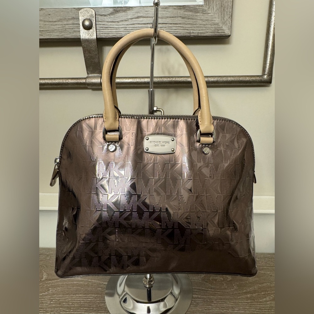 Michael Kors Metallic Brown Satchel